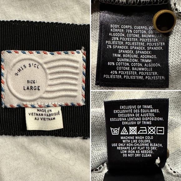 Anthropologie Postmark Striped Textured Peplum Tank Blouse - Picture 5 of 5